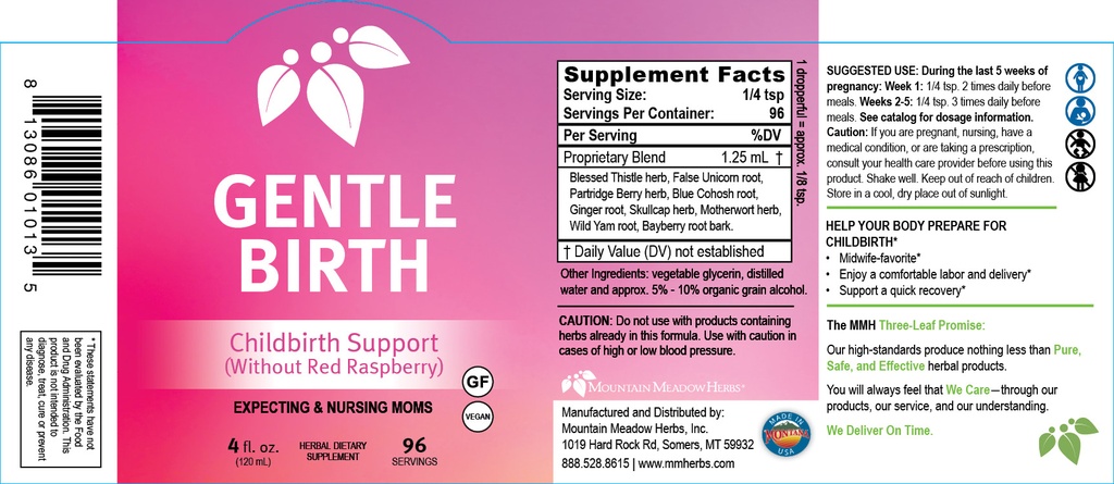 Gentle Birth Formula w/o Red Raspberry (4 oz.)