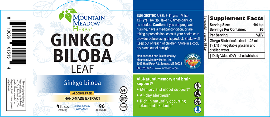 Ginkgo Biloba Extract (4 oz.)