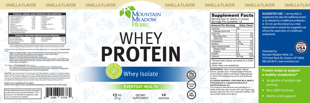 Whey Vanilla Protein Shake