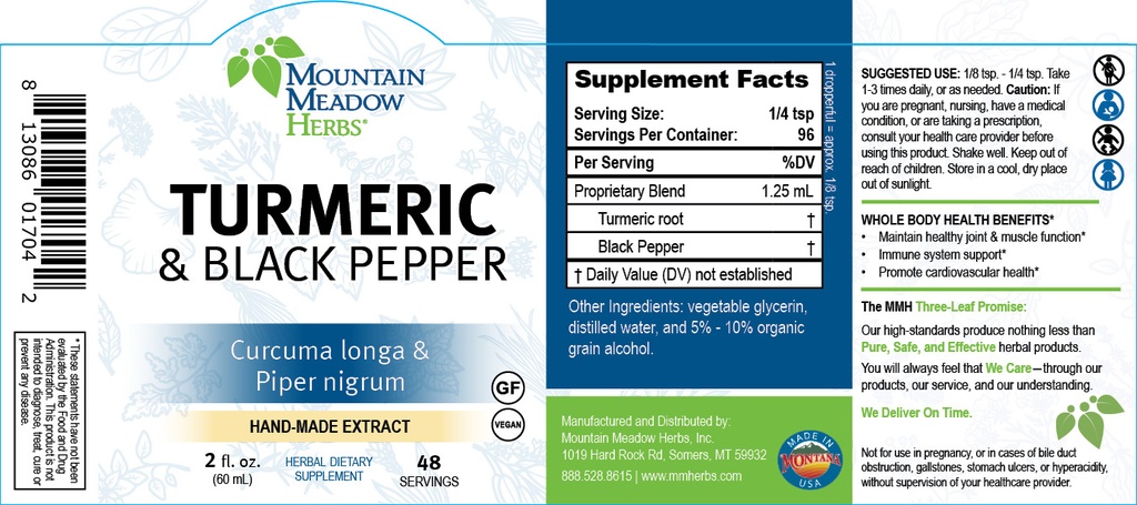 Turmeric w/ Black Pepper Extract (2 oz.)