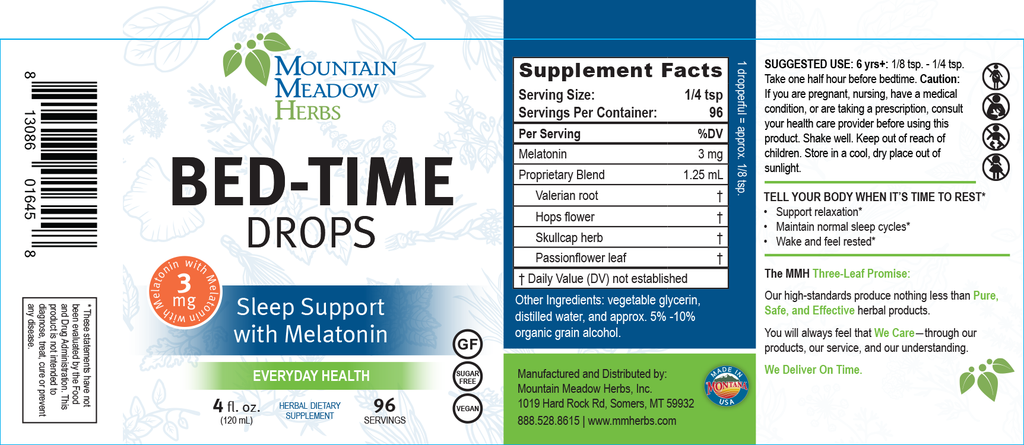 Bed-Time Drops with Melatonin (4 oz.)