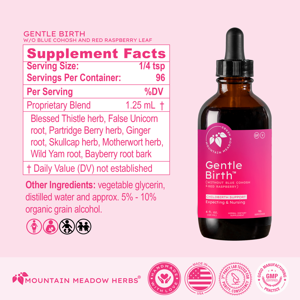 ﻿Gentle Birth (without Blue Cohosh or Red Raspberry) (4 oz.)﻿
