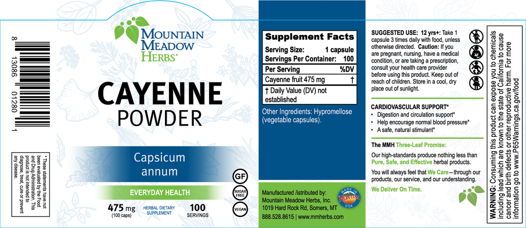 Cayenne Powder 450 mg (100 ct.)